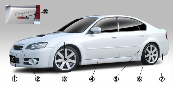 レガシィbl A型 B型 C型 用ワイドボディエアロパーツ ワイドモデルcorazon コラゾン